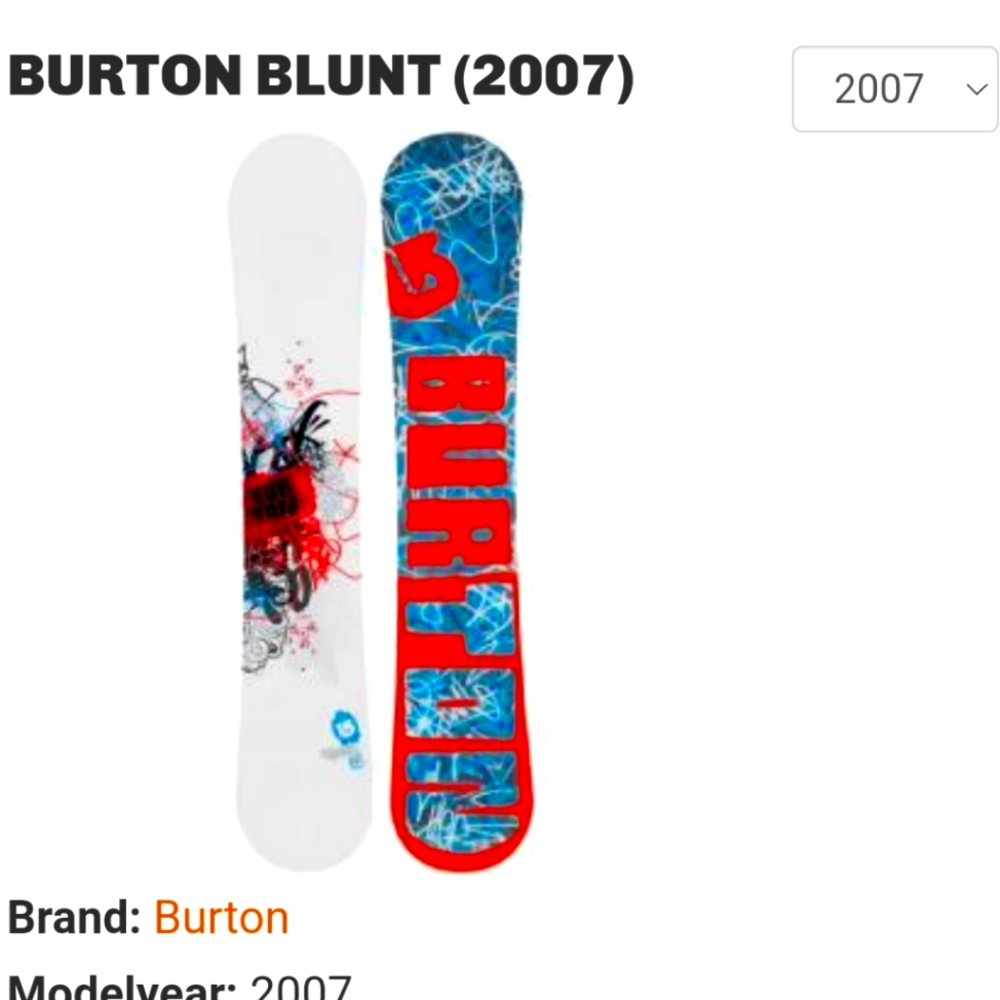 Vintage Burton Blunt 155 cm fly wood Core Snowboard 19" Width 480mm centered